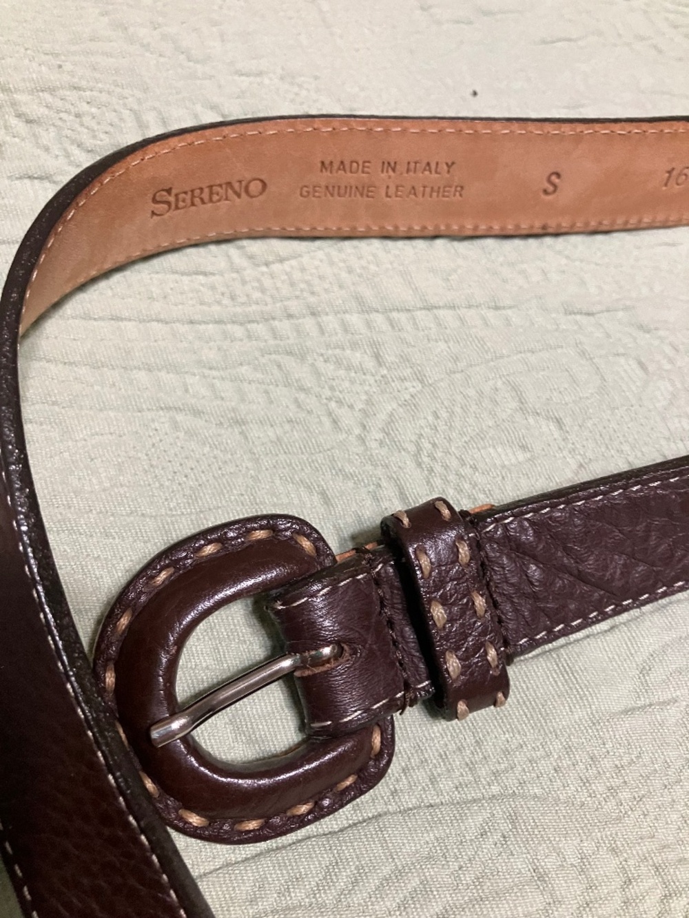 🇮🇹 SERENO ITALIAN LEATHER BELT 🇮🇹 BROWN, SIZE SMALL, BOHO, WESTERN, COWGIRL